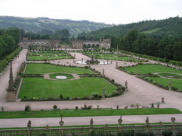 Blick über den Schlossgarten vom Schloss aus