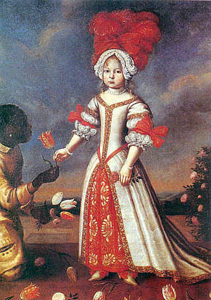 Georg Adam Eberhard, Böhmen: Prinzessin Franziska Sybilla Augusta von Sachsen-Lauenburg (1674 - 1733) im Alter von 4 Jahren (1678)