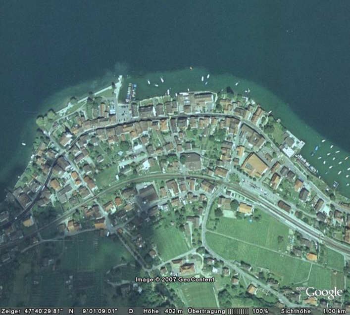 Berlingen. Satellitenbild  © Google Earth