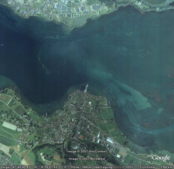 Ermatingen, Satellitenbild © Google Earth
