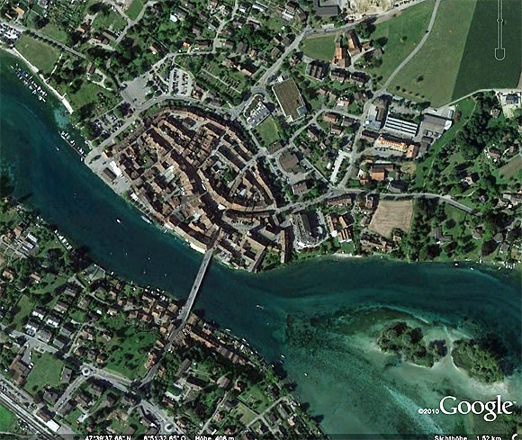 Satellitenaufnahme von Stein am Rhein