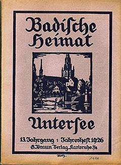 Titelbild "Badische Heimat" 1926