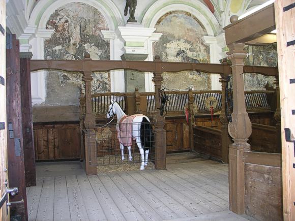 Hölzerne Stalleinbauten im Marstall