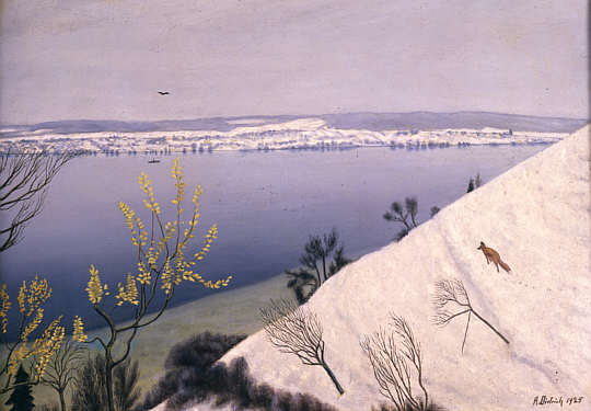 Adolf Dietrich, Winterlandschaft am Untersee, 1925