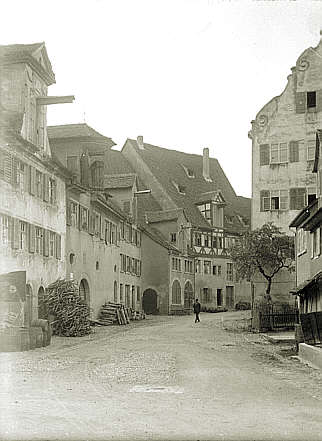 Meersburg, Archiv-Aufnahme: Vorburggasse, 1918