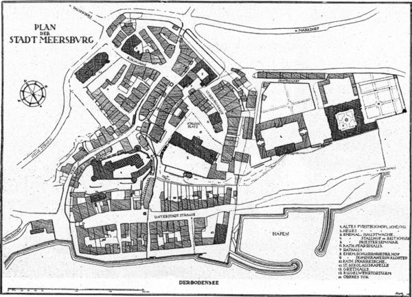 Plan der Stadt Meersburg, gezeichnet von Karl Motz. Badische Heimat 11 (1924) S. 124
