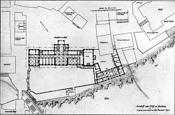 Herrschaftliches Neues Schloss zu Meersburg. 1819. Original unterzeichnet von Land-Baumeister Thierry