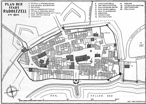 Plan der Stadt Radolfzell um 1800