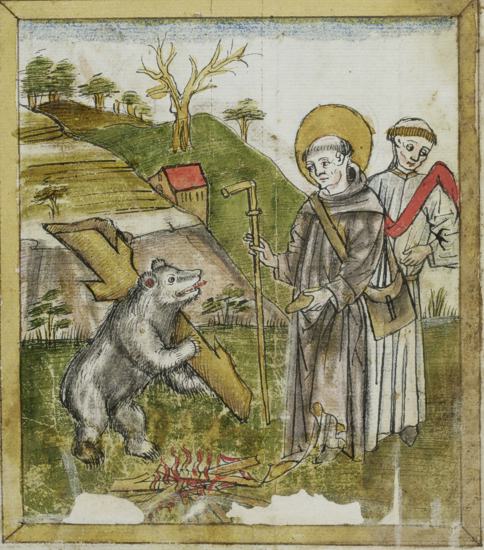St. Galler Legendar des Conrad Sailer, 1451/60. Cod. Sang. 602, S.44, Stiftsbibliothek St.Gallen