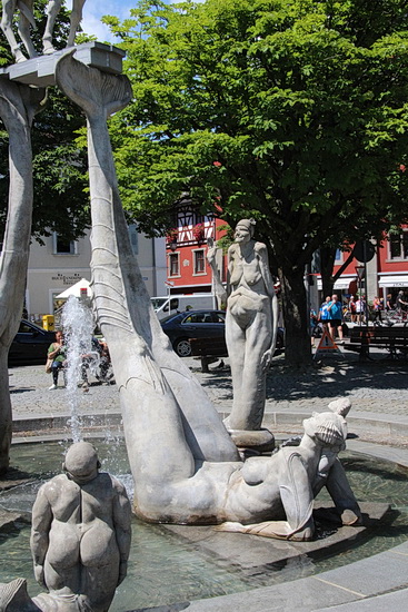 Bodenseereiter-Brunnen von Peter Lenk