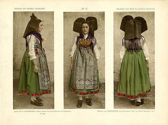 Junge Frauen aus Mietesheim. Images du Musée alsacien, 1903, Strasbourg, Musée Alsacien