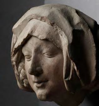 Kopf einer Sibylle (Fragment einer Büste der Straßburger Kanzlei), sog. "Bärbel von Ottenheim" Straßburg, 1463