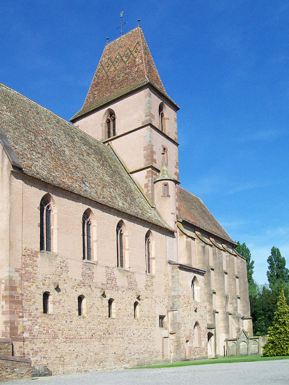 Walbourg, ehem. Klosterkirche, Langhaus mit Chor