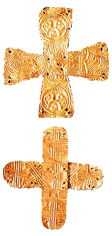 2 Goldblattkreuze aus Lauchheim