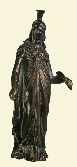 Bronzestatuette der Göttin Isis-Fortuna. Benfeld-Ehl, gallo-römische Epoche