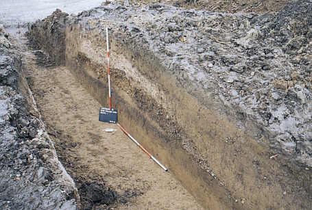 Profilschnitt einer über längere Zeit unterhaltenen Straße