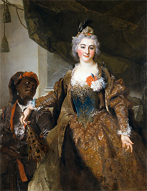 NICOLAS DE LARGILLIÈRE (Paris 1656 – 1746 Paris), Marquise de Soucarières und ihr Page, 1729, Öl auf Leinwand, Wallraf-Richartz-Museum