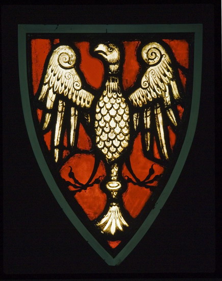 Wappenschild mit einkpfigem Adler