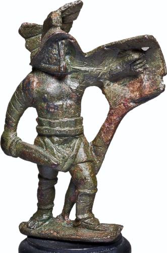 Spielzeug oder Souvenir von einem unvergesslichen Kampf? Solche Bronzestatuetten waren im gesamten Römischen Imperium sehr beliebt (Bronze, Kaiserzeit; © Museo Civico Archeologico,Bologna)