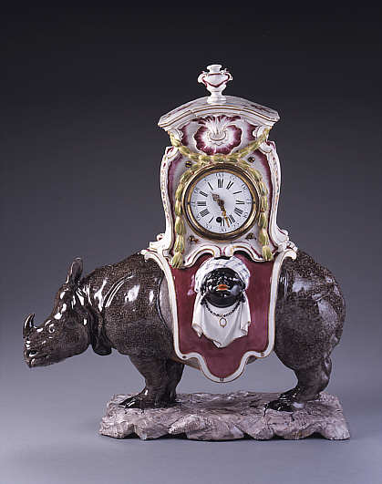 Rhinozeros-Uhr. Frankenthal, 1765-1770