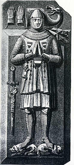 Liegefigur eines Ritters, Hochgrab aus Heilsbronn, Mittelfranken