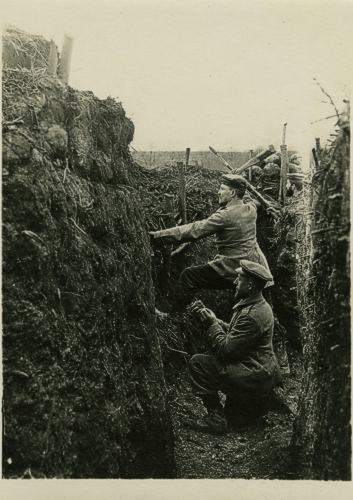 Handgranatenwerfer an der Westfront, 1915