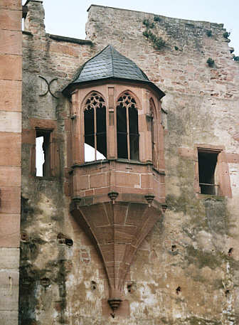 Der Erker am Herrentafelstubenbau im Heidelberger Schloss