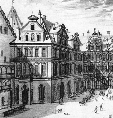 Johann Ulrich Kraus: Der Schlosshof um 1670