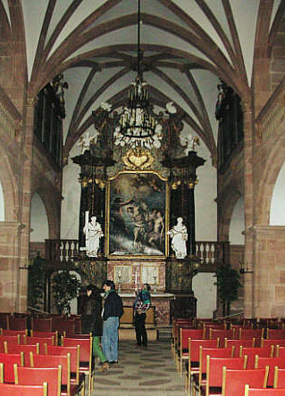 Schlosskapelle, Blick zum Altar