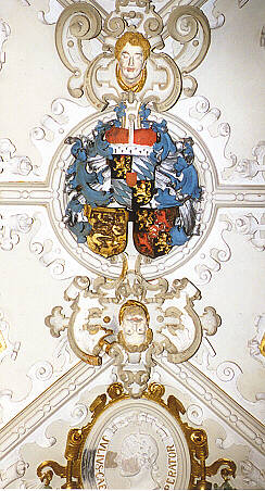 Stuckornament: pfälzisches Wappen
