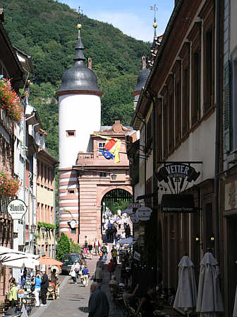 Das Brückentor der Alten Brücke in Heidelberg