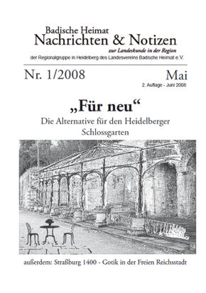 Badische Heimat regional. Nachrichten & Notizen. Titelblatt Der Streit um den Hortus Palatinus