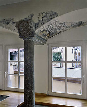 Stadtapotheke in Überlingen, Franziskanerstraße, Geölbemalerei