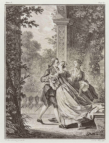 Noel Le Mire nach Jean_michel Moreau le Jeune, Der erste Kuss der Liebe (Julie oder die neue Héloise), 1773. Foto Axel Killian