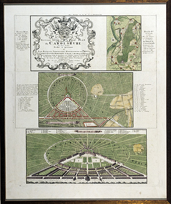 Stadtansichten Karlsruhes. Johann Jakob Baumeister, 1737/1739.