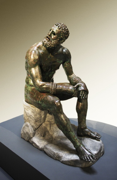 Statue eines Faustkämpfers, aus Rom (Quirinal), Bronze, 2. Hälfte des 4. Jh. v. Chr. oder 3. Jh. v. Chr.