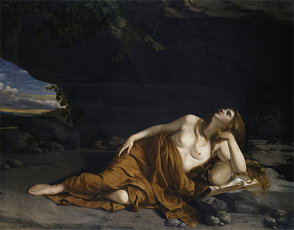 Büßende Maria Magdalena. Orazio Lomi Gentileschi, um 1626/1628.Öl auf Leinwand. Kunsthistorisches Museum Wien. © KHM–Museumsverband Wien