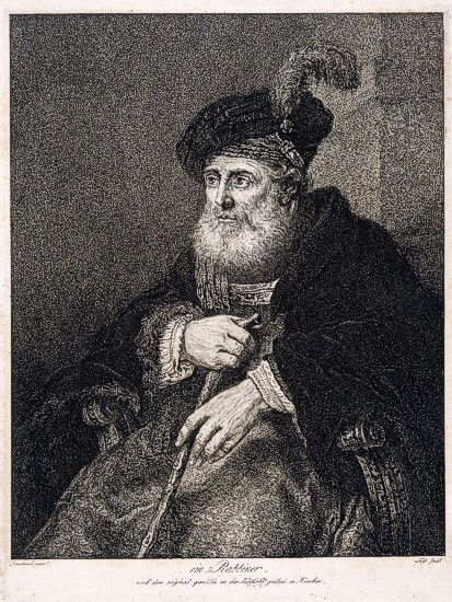 Carl Ernst Christoph Hess, Sitzender Rabbiner, nach Rembrandt