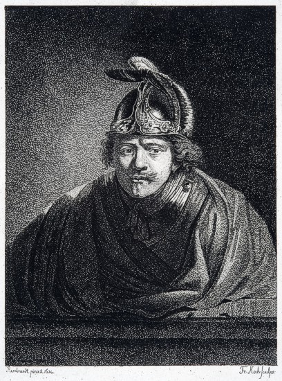 Friedrich Koch, Selbstbildnis Rembrandts mit Sturmhaube