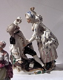 Porzellanfigur der Manufaktur Frankental, um 1760