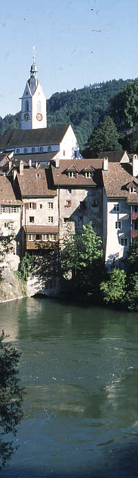 Laufenburg von der gegenüberliegenden Rheinseite gesehen