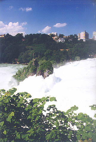 Rheinfall bei hohem Wasserstand