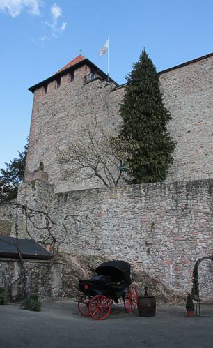 Schildmauer und Turm der Burg Eberstein