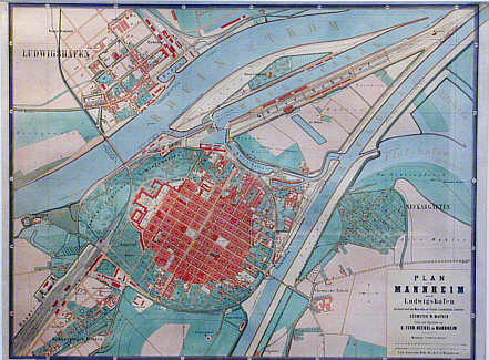 Mannheim, Stadtmodell, um 1750