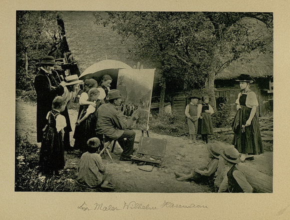 Foto mit dem Maler Wilhelm Hasemann in Gutach