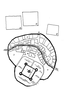 Grundriss der Stadt nach der ersten Erweiterung