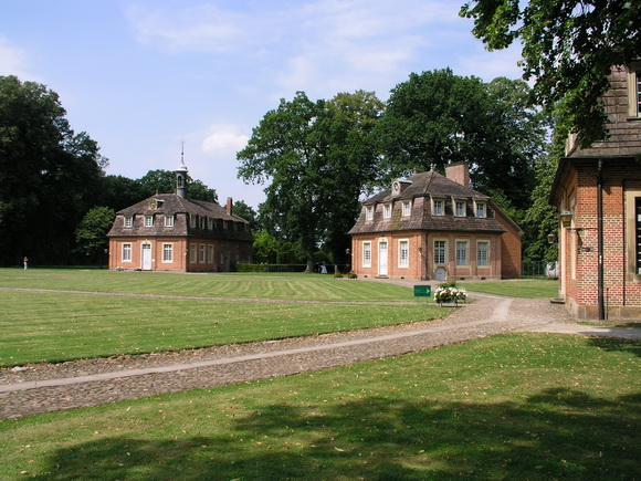 Zirkelpavillons in Schloss Clemenswerth (Gem. Sögel, Landkreis Emsland, Niedersachsen). Clemenswerth ist eine Anlage des Kölner Kurfürsten Clemens August von Bayern.