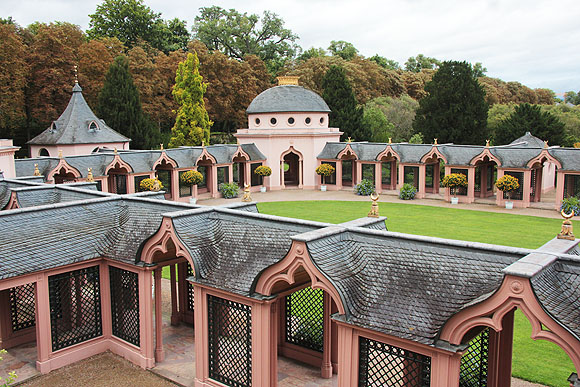 Moscheegarte, so genannter Kreuzgang, Blick von oben