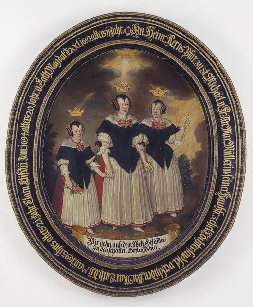 Gedenktafel fr Anna Catharina, Clara Elisabeth und Catharina Magdalena Kern. Schwbisch Hall, 1697