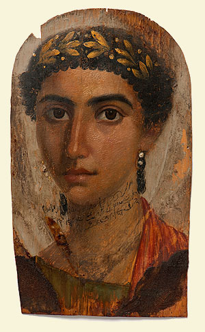 Mumienporträt der Eirene. Ägypten, 40/50 n. Chr. Landesmuseum Württemberg, Stuttgart